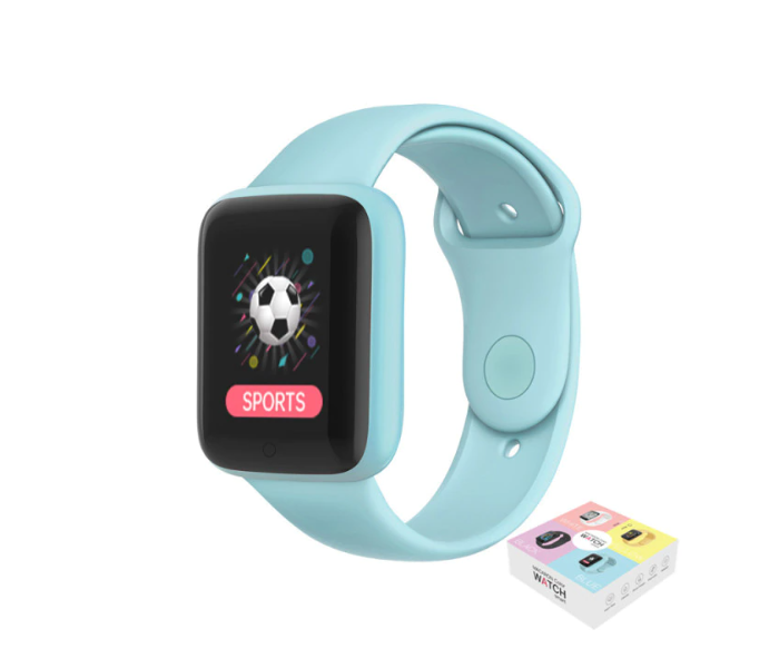 Macaron Sports Smart Watch with Fitness Message Reminder - Light Blue | JPK7547
