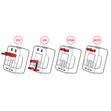 DCU | Universal travel adapter | 37400200