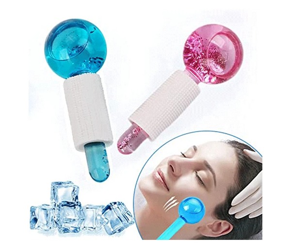 Fotrsta Ice Roller Globes Crystal Massager Stick Ice Hockey Beauty Facial Eye Crystal Ball for Ice Globes Skin Care Blue | JPO6559