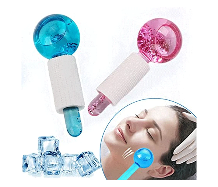 Fotrsta Ice Roller Globes Crystal Massager Stick Ice Hockey Beauty Facial Eye Crystal Ball for Ice Globes Skin Care Blue | JPO6559