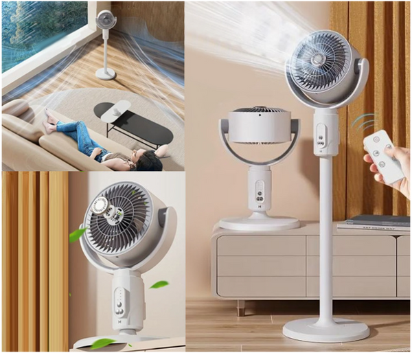 3 in 1 Portable Movable Air Circulation Fan Detachable Adjustable Small Fan USB Rechargeable Floor Fan Home Desktop Dorm Fan With Remote Control | JPN7821