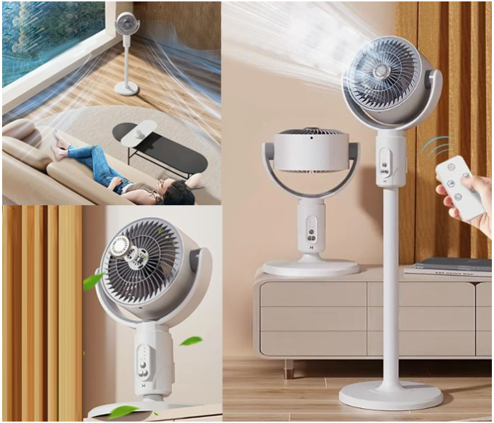3 in 1 Portable Movable Air Circulation Fan Detachable Adjustable Small Fan USB Rechargeable Floor Fan Home Desktop Dorm Fan With Remote Control | JPN7821