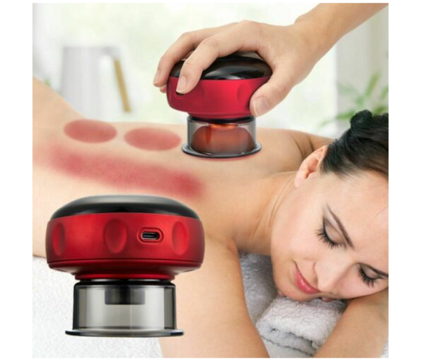 Generic Electric Cup Body Massage Therapy Vacuum Cupping Anti-Cellulite Burning Slimming - Red and Black | JPM0794