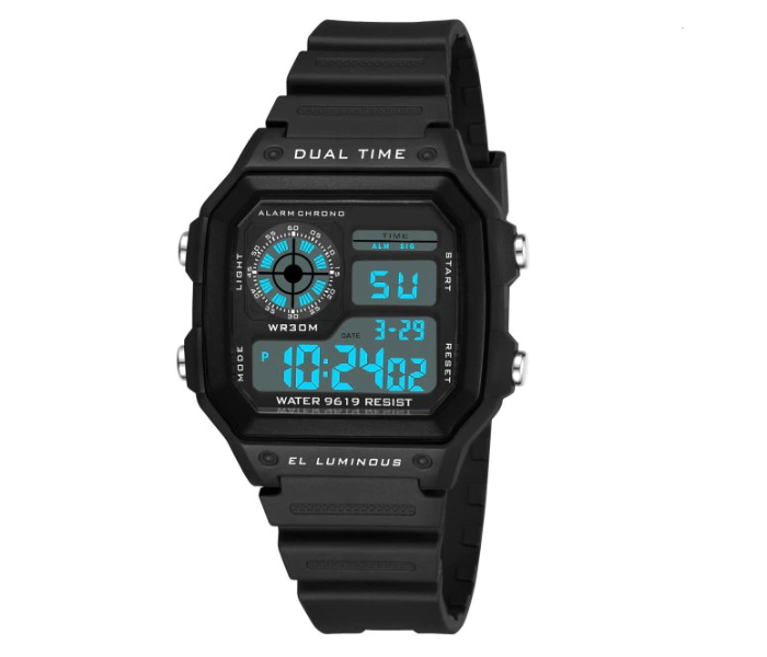 X-LOTS Water Resistant Shock Military Sports Digital Watch - Black | JPK1490