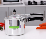ROYALFORD | 3 Litre Alminium Pressure Cooker With Inner Lid Silver | Rf6540