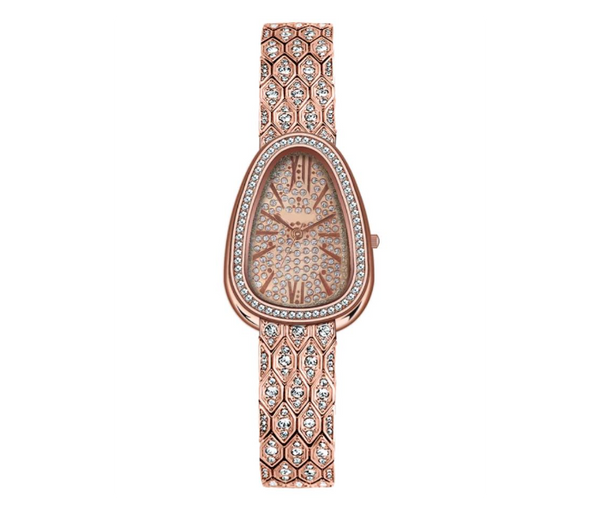 Fashion New Style Snake Shaped Crystal Women Watch - Rose Gold | JPN3110