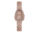 Fashion New Style Snake Shaped Crystal Women Watch - Rose Gold | JPN3110