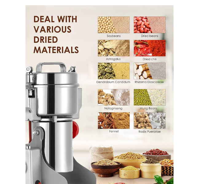 DLC 3200W High-Speed Coffee and Spice Grinder – 800g Large Capacity Electric Grinder for Beans, Nuts, Grains & Herbs – Multifunctional Stainless Steel Mill | JPO2693