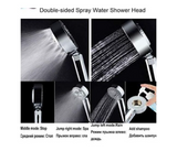 Generic Handheld Double Side Shower Head High Pressure Showerhead With Double Sided Spray and Free Filling Design - Silver | JPL3928