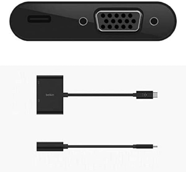 BELKIN | USB-C to VGA + Charge Adapter Black | AVC001btBK