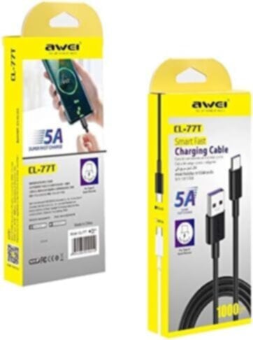 AWEI | 5A Smart Fast Charging Cable, Usb To Micro | CL-77M