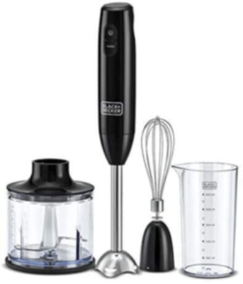 BLACK + DECKER | 3 In 1 Multifunction Hand Blender with Chopper 600W | HB600-B5