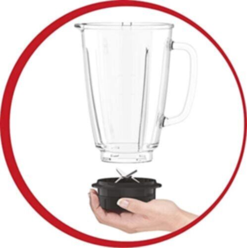 MOULINEX | Blendforce Glass Jug Blender 500W 1.7Ltr White | LM435127