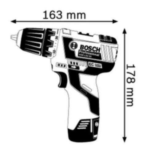 BOSCH | Professional Cordless Drill Driver with 2X2 AH Battery Flexi | GSR 12V-15 FC