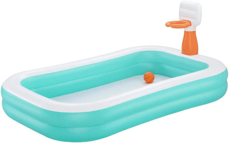 BESTWAY | Family Pool Dunk N Splash With Basketball Hoops 251x168x102cm | BES115TOY01843