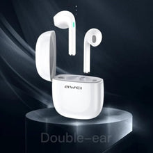 AWEI | Wireless Bluetooth Earphones With Charging Case White | T28