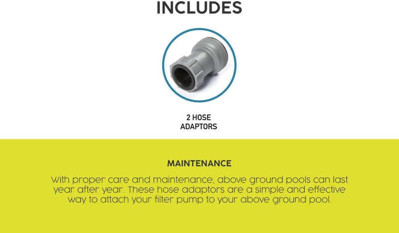 BESTWAY | Flowclear Hose Adapter Twin Pack 38mmx32mm | BES115TOY01798