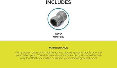 BESTWAY | Flowclear Hose Adapter Twin Pack 38mmx32mm | BES115TOY01798