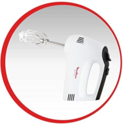 MOULINEX | Hand Mixer 300W 5 Speeds White | HM310127
