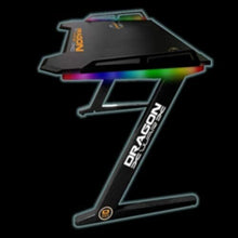 DRAGONWAR | Pro-Gaming Desk-RGB Light Effect + Wireless Phone Charger Black | GT-006-V3