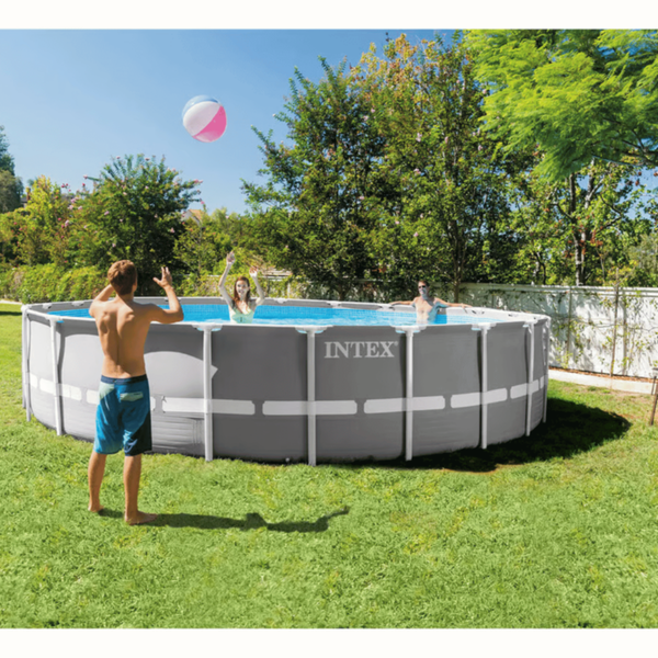 INTEX | Prism Frame Premium Round Above Ground Pool Set 20Ft Age 6+ | 42126756
