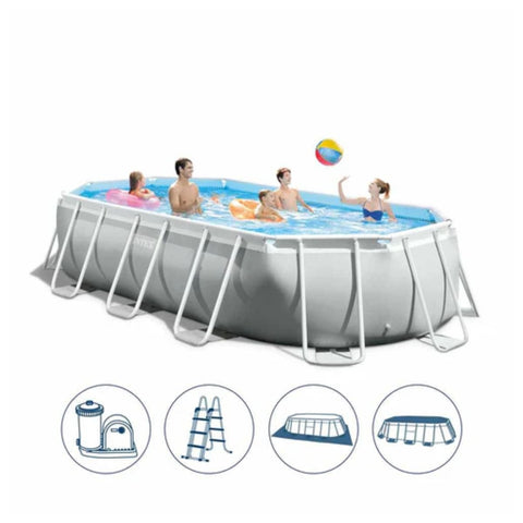 INTEX | Prism Frame Oval Pool Set Ages 6+ | 42126796