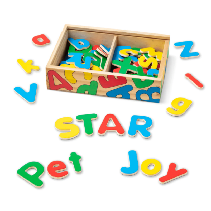 MELISSA & DOUG | Wooden Letter Alphabet Magnets | 46000448