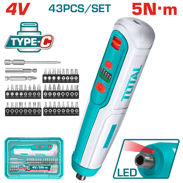 TOTAL | Lithium-Ion Cordless Screwdriver | TSDLI04062
