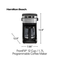 HAMILTON | Beach Front-Fill 12 Cup Programmable Coffee Maker with Swing-Out Basket | 46310-ME