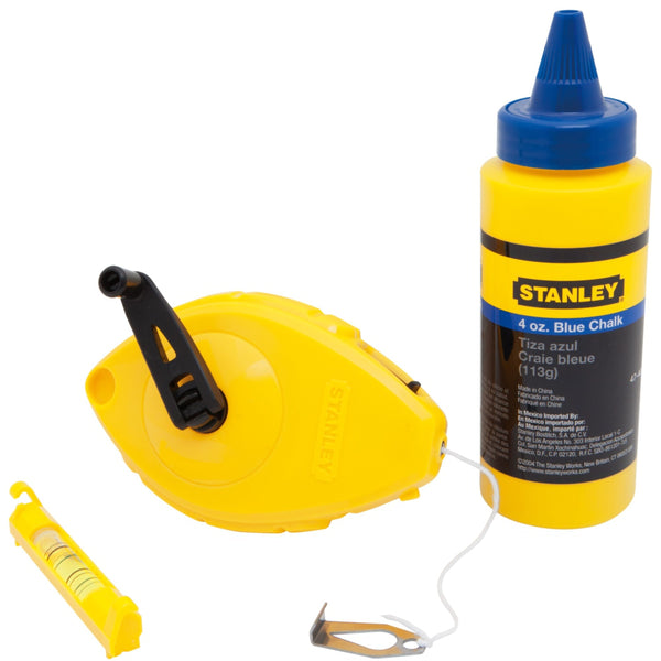 STANLEY | Chalk & Reel Set Comb 30mtr Blue | 0-47-443