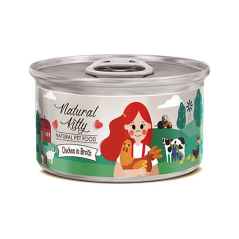 Natural Kitty Chicken In Broth Natural Pet Food 80G