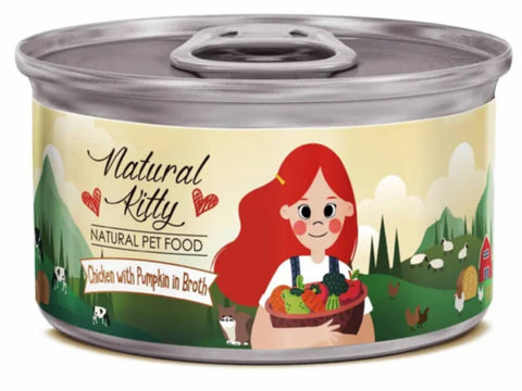Natural Kitty Chicken With Pumpkin In Broth Natural Pet Food 80G