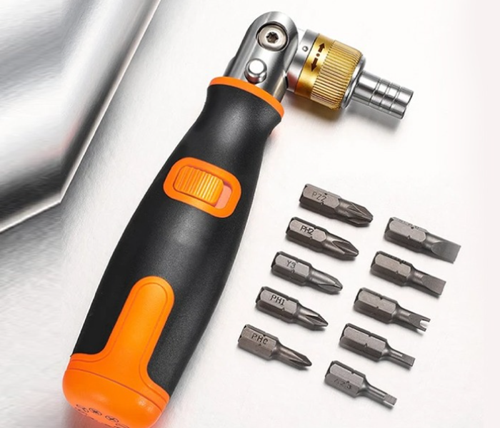 Generic 10 In 1 Screwdriver Multi-functional Multi-angle Household-Ratchet Screwdriver with 10pcs Screwdriver Bit | JPM7949