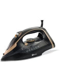 OSCAR | 2400W Steam Iron, Ceramic Soleplate, 350ml Water Tank, Continuous & Burst Steam, Self-Cleaning, BS Plug Golden Black | OSI805