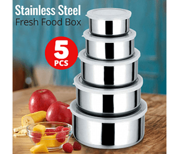 Stainless Steel 5 Piece Protect Fresh Box, 1296942 | JPB4962