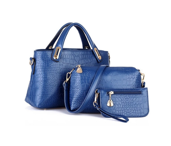 Sets of 3 Pieces Bag For Women - Blue | JPN2468