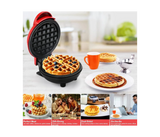 Mini Round Waffle Maker - Non-Stick Belgian Waffle Maker for Home, Kids, and Birthdays - Retro Classic Pancake, Waffle Machine | JPO6414