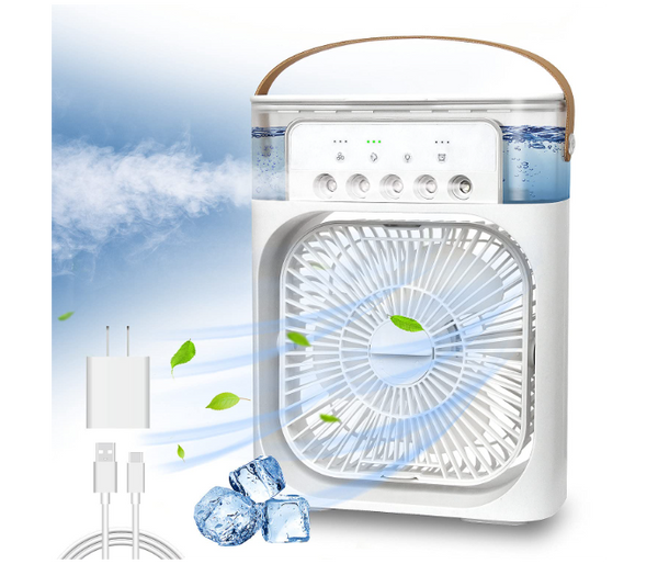 Portable Air Conditioner Fan Mini Evaporative Air Cooler with 7 Colors LED Light, 3 Wind Speeds and 3 Spray Modes for Office, Home, Travel | JPN2054