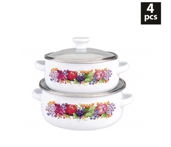 OE 5574 DDSTK Pack of 4 Pieces Casserole Set - White | JPL9294