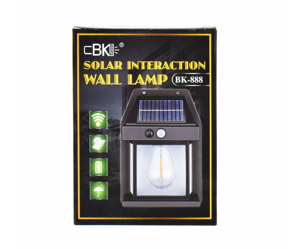 Outdoor Solar Wall Lamp Waterproof Tungsten Filament Lamp Induction Lamp Household Light Garden Wall Light | JPN4477