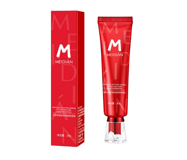 High Quality Liquid Foundation Concealer Moisturizing Flawless Waterproof Birds Nest with Red Ginseng Peptide Skin Care Polypeptide Skin Nourishing Liquid Foundation Make up Natural color | JPN7134