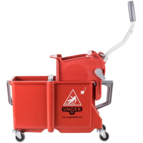 UNGER | COMSR 15 Liters Red Mop Bucket with Side-Press Wringer | 4RP522