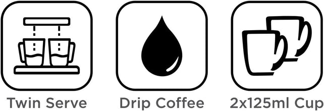 BLACK+DECKER | Twin Serve Coffee Maker Machine With 250ml Water Tank | DCM48-B5