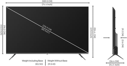 SKYWORTH | 4K UHD Smart Google TV 85inch | 85G6500G
