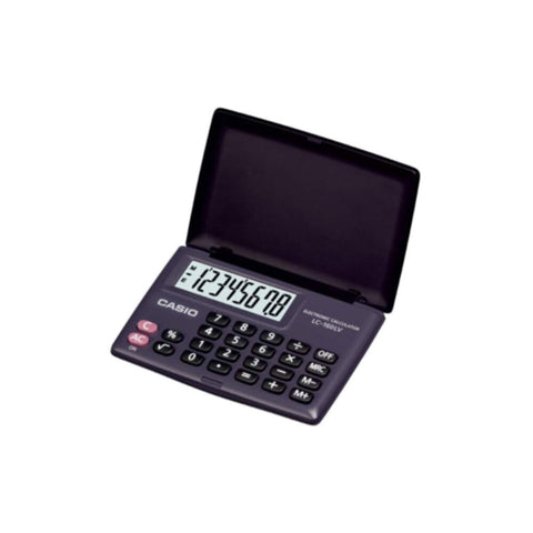 CASIO | Portable Type Practical Calculator (Battery Operated) 8 Digits | LC-160LV-BK-W-DP