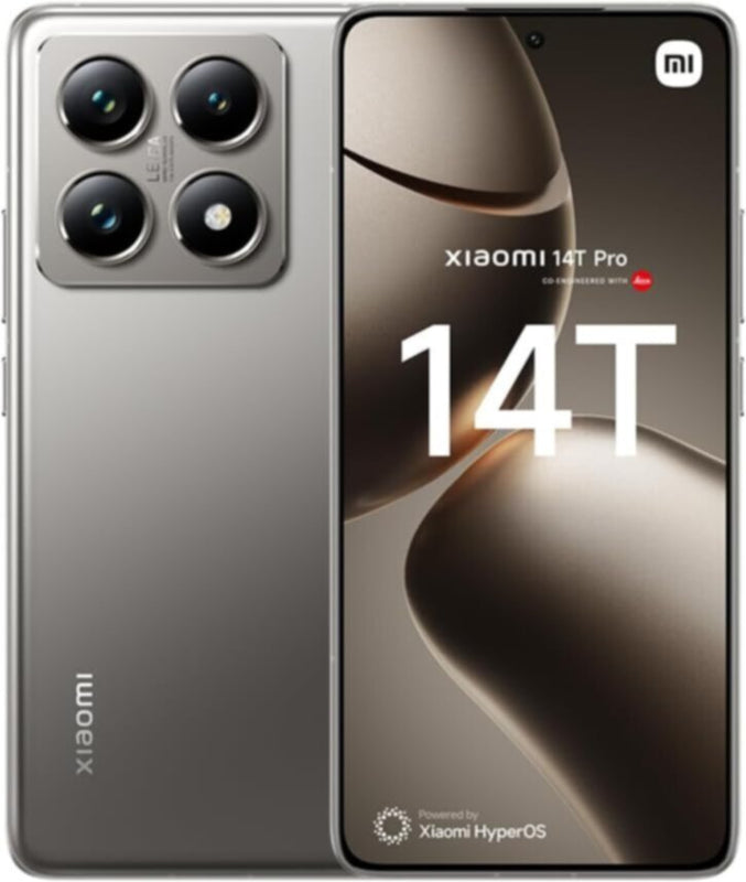 شاومي | موبايل 14T Pro 5G بذاكرة وصول عشوائي (RAM) سعة 12 جيجابايت + 512 جيجابايت مع كاميرا ثلاثية من لايكا بدقة 50+50+12 ميجابكسل وكاميرا أمامية بدقة 32 ميجابكسل