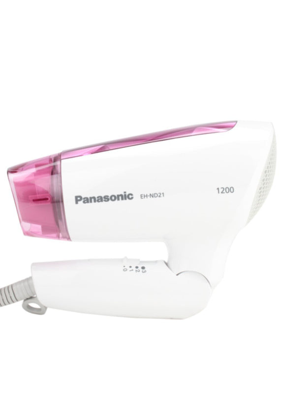 PANASONIC | Foldable Hair Dryer 1200W with Cool Air and Quick Dry Nozzle White | EH ND 21