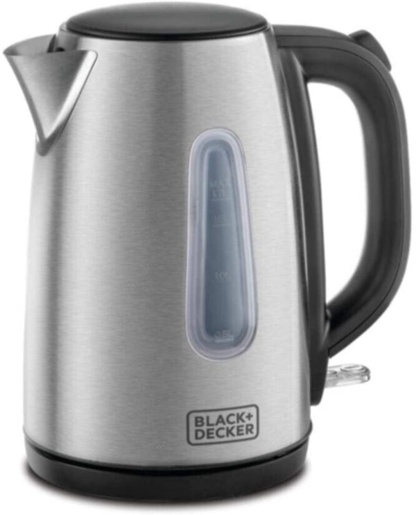BLACK + DECKER | Concealed Coil Stainless Steel Kettle, Auto Shut Off + Boil Dry Protection 1.7Ltr | JC450-B5