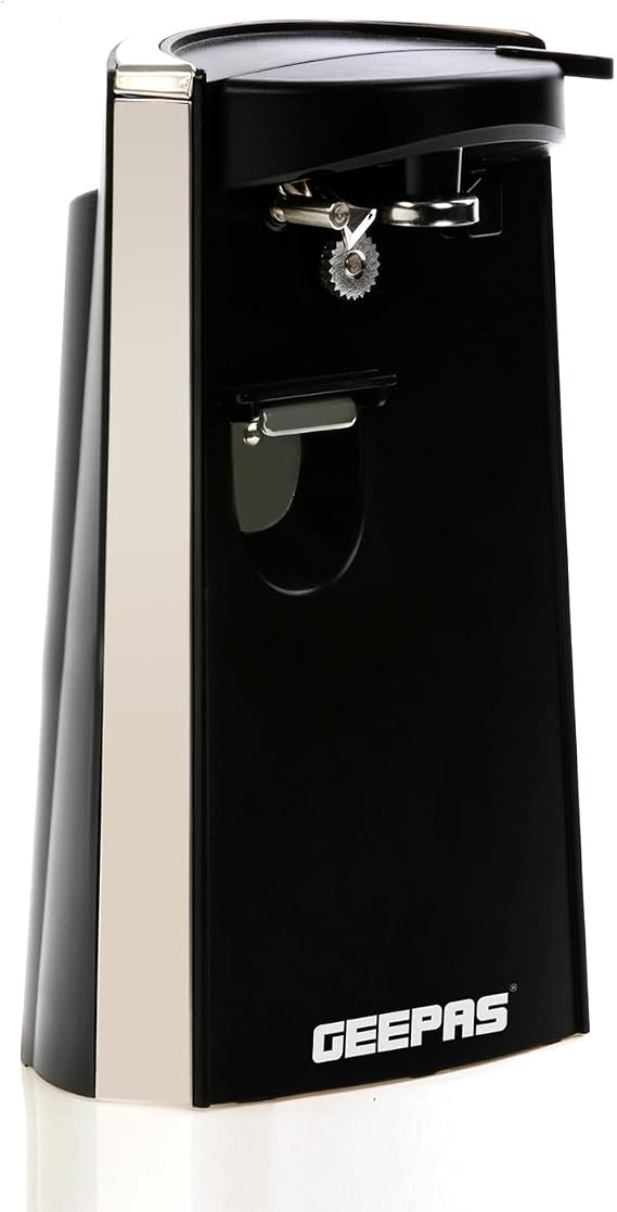 GEEPAS | 3-in-1 Bottle Can Opener with Knife Sharpener Black | GCO63023UK