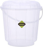 ROYALFORD | Transparent Bucket with Lid 25Ltrs Plastic Bucket | RF10696
